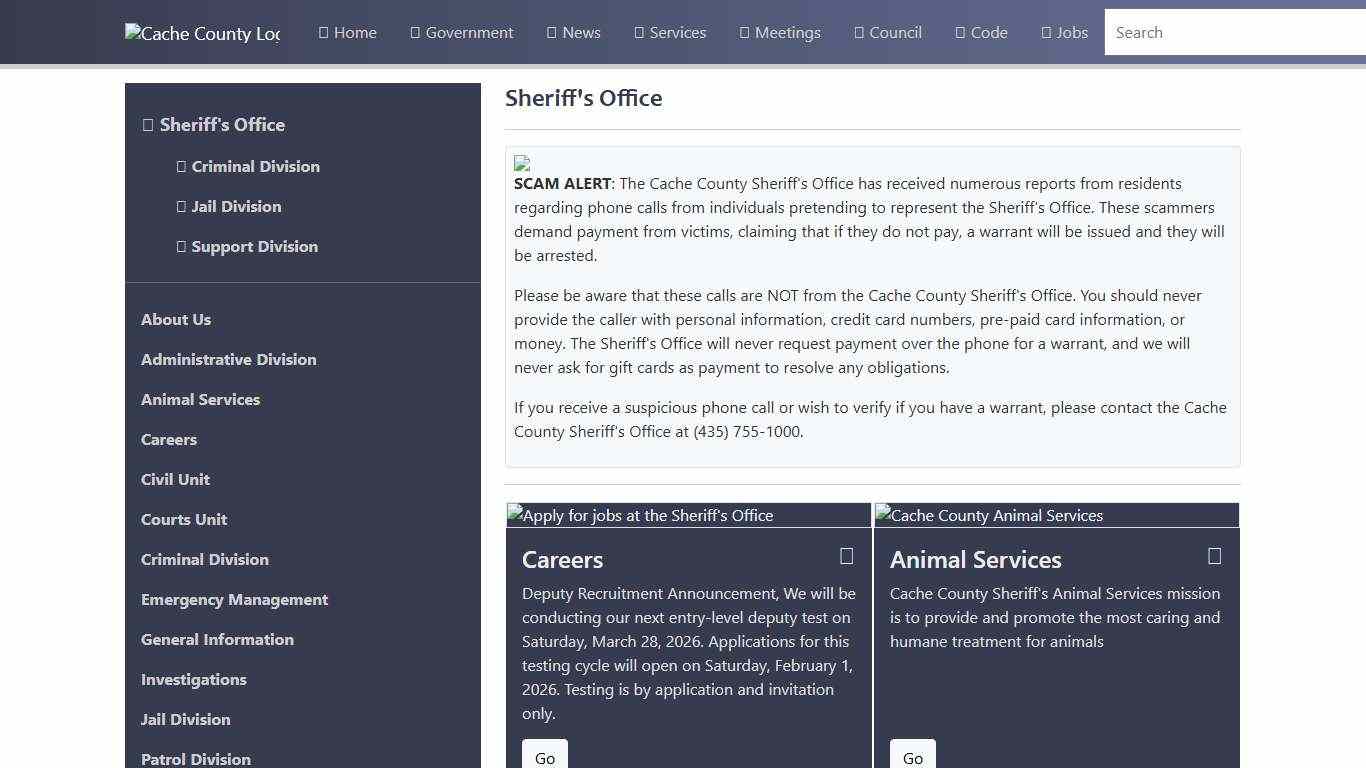 Official Site of Cache County, Utah - Sheriff's Office